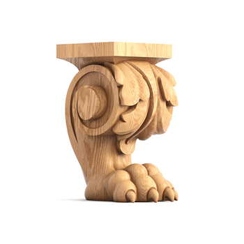 Lion paw furniture legs wooden (1 PC)